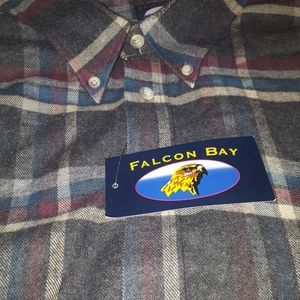 FALCON BAY 5XLT PLAID L/S DRESS SHIRT NEW